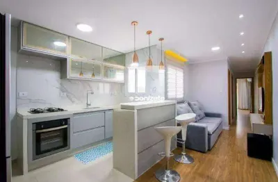 Cobertura com 2 dormitórios à venda, 105 m² por r$ 560.000,00 - vila scarpelli - santo andré/sp