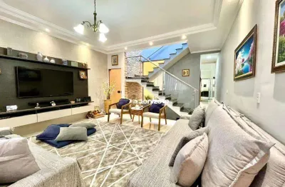 Sobrado com 3 dormitórios à venda, 220 m² por r$ 870.000,00 - vila progresso - santo andré/sp