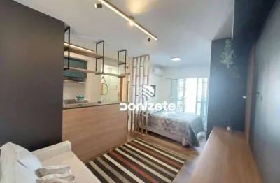 Apartamento com 1 dormitório, 30 m² - venda por r$ 550.000,00 ou aluguel por r$ 3.810,00/mês - jardim - santo andré/sp