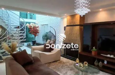 Sobrado com 3 dormitórios à venda, 294 m² por r$ 975.000,00 - vila linda - santo andré/sp