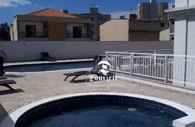 Cobertura com 3 dormitórios para alugar, 254 m² por r$ 12.153,00/mês - vila scarpelli - santo andré/sp