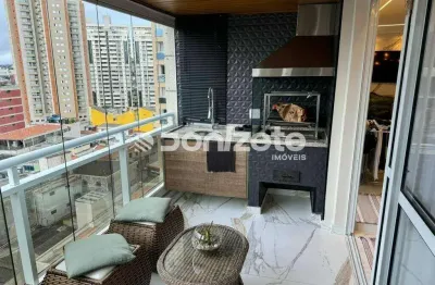 Apartamento 3 suítes com varanda gourmet e 2 vagas no Centro de Santo André
