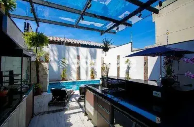 Sobrado 3 suítes com 8 vagas em Vila Pires, Santo André – Residencial amplo e mobiliado