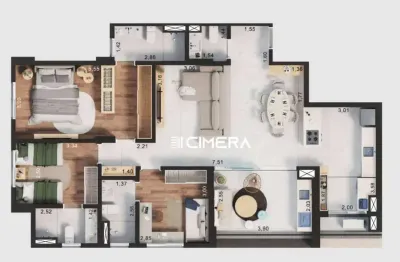 Magnifique  andar alto - único c/ vgs paralelas / mangal excelente apartamento com 115,57m²