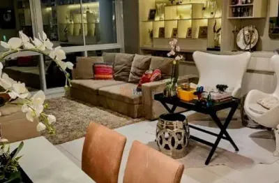 Apartamento luxuoso no cambuí, campinas-sp: 4 quartos, 2 suítes, 3 salas, 5 banheiros, 3 vagas de garagem - 135,13 m² de área.