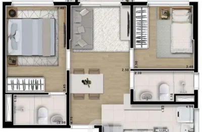 Apartamento à venda, no vivasmart em são paulo, freguesia do ó, com 2 quartos, 42.00m²