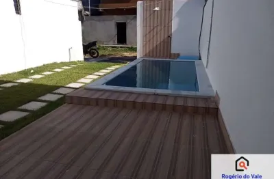 Arembepe casa 2/4 com piscina área gourmet, loteamento bosque de arembepe