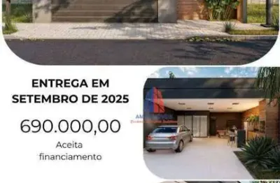 Casa com 3 dormitórios à venda, 136 m² por r$ 690.000,00 - jardim dos lagos - nova odessa/sp