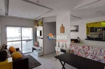 Apartamento mobiliado com 2 dormitórios à venda, 65 m² por r$ 477.000 - aviação - praia grande/sp