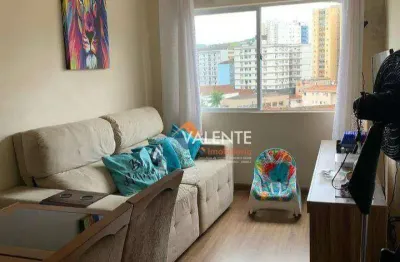 Apartamento com 1 dormitório à venda, 46 m² por r$ 200.000,00 - centro - são vicente/sp
