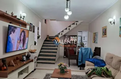 Sobrado com 3 dormitórios à venda, 124 m² por r$ 420.000,00 - vila cascatinha - são vicente/sp