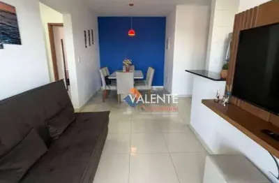 Apartamento mobiliado com 2 dormitórios à venda, 72 m² por r$ 439.000 - maracanã - praia grande/sp