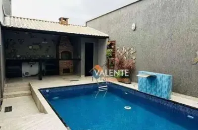 Casa com 2 dormitórios à venda por r$ 330.000,00 - balneário pires - praia grande/sp