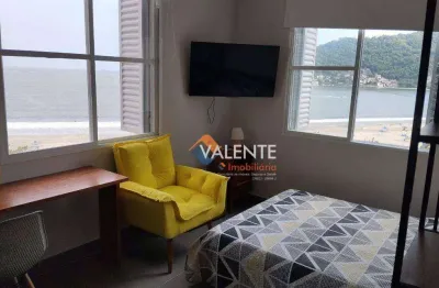 Apartamento com 1 dormitório para alugar, 47 m² por r$ 2.300,00/mês - centro - são vicente/sp