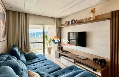 Apartamento mobiliado com 2 dormitórios à venda, 105 m² por r$ 1.080.000 - canto do forte - praia grande/sp