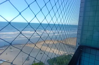 Apartamento 02 dormitórios com lazer no caiçara totalmente frente mar