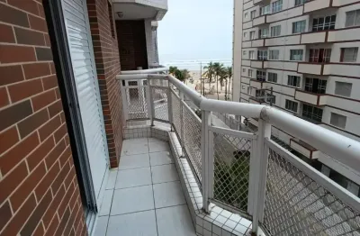 Ótimo apartamento 02 dorm na Ocian a 40 metros da praia vista mar e churrasqueira na sacada