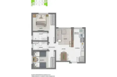 Apartamento à venda no mirante estoril - t4 com 2 quartos e 49m²