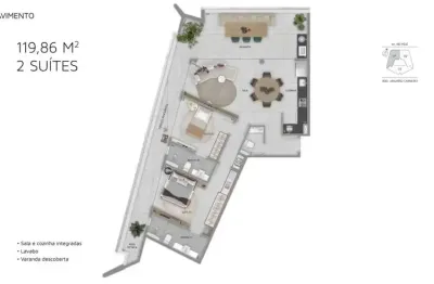 Apartamento à venda, no mirá,  em nova lima, vale do sereno, com 2 quartos, 48.76m²