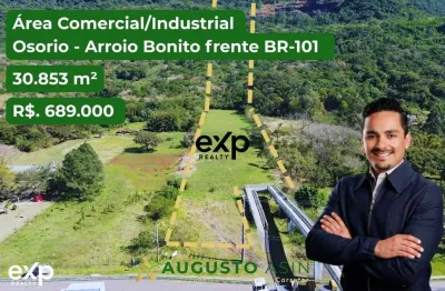 Terreno à venda na uf: rs   cep:95520-000   cidade: osório   bairro: arroio das pedras br 101 km 82, arroio das pedras, osório por r$ 689.000