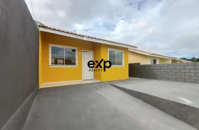 Casa em condomínio fechado com 2 quartos à venda na rua papagaio, 1780, gralha azul, fazenda rio grande por r$ 225.000