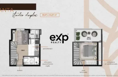 Apartamento com 1 quarto à venda na rua josé de oliveira franco, 236, bairro alto, curitiba por r$ 399.076