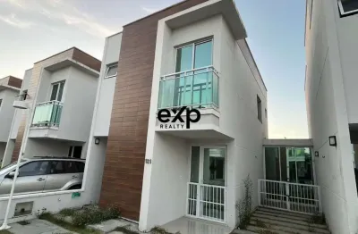 Casa em condomínio fechado com 3 quartos à venda na estrada do fio, 2493, encantada, eusébio por r$ 640.000