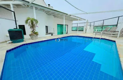 Magnifica cobertura em frente ao mar, lazer privativo, 4 vagas