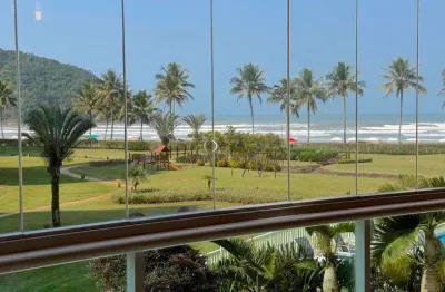 Pé na areia, vista para o mar, rivieira de são lourenço