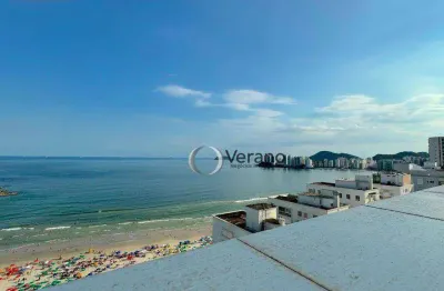 Cobertura pitangueiras guarujá, vista mar e alto padrão, 50 metros da praia