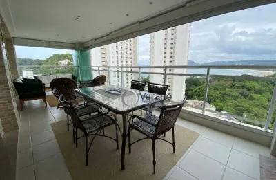 Apartamento de alto padrão na praia da enseada, com vista para o mar