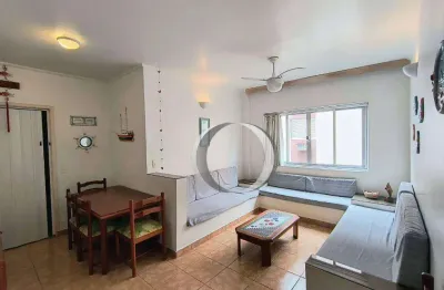 Apartamento com 1 dormitório à venda, 60 m² por r$ 275.000,00 - enseada - guarujá/sp