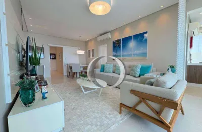 Apartamento a venda na enseada com vista para o mar, 3 suítes e 2 vagas