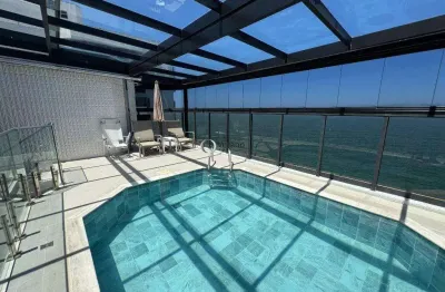 Espetacular cobertura duplex com lazer privativo e linda vista para o mar