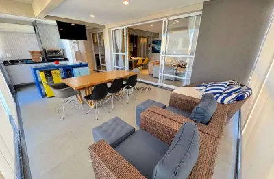 Imóvel mobiliado à beira-mar em guarujá - enseada, com piscina e varanda gourmet