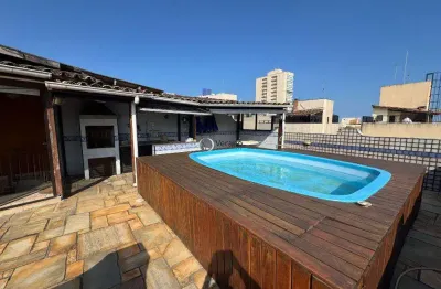 Cobertura com 3 dormitórios à venda, 180 m² por r$ 450.000,00 - enseada - guarujá/sp