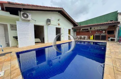 Jd. albamar - casa com 4 dormitórios à venda, 180 m² por r$ 950.000 - jardim albamar - guarujá/sp