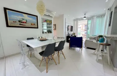 Apartamento com 3 suítes, varanda gourmet, 2 vagas à venda, 127 m² por r$ 950.000 - enseada - guarujá/sp