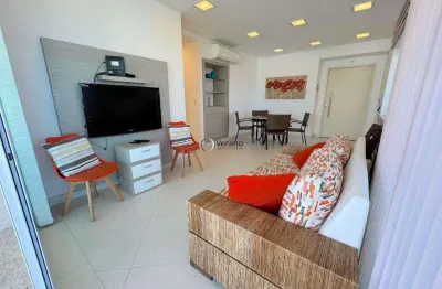 Apartamento com 3 suítes, varanda gourmet, vista para o mar, 2 vagas à venda, 127 m² por r$ 1.060.000 - enseada - guarujá/sp