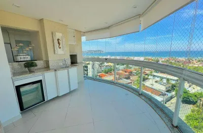 Apartamento reformado com 3 suítes, varanda gourmet, 2 vagas à venda, 127 m² por r$ 1.400.000 - enseada - guarujá/sp