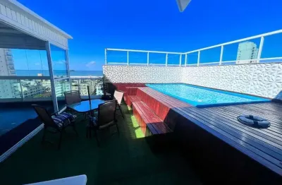 Cobertura com 3 quartos para alugar no Jardim Três Marias, Guarujá 