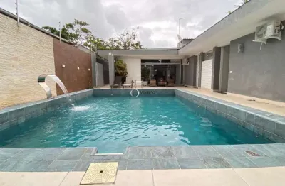 Casa com piscina e churrasqueira em guarujá, enseada - mobiliada
