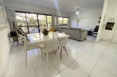 Apartamento mobiliado à venda em guarujá, enseada - imóvel com piscina no condomínio e varanda