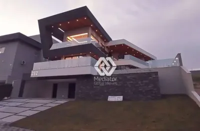 Sobrado de luxo com 5 dormitórios à venda, 600 m² por r$ 6.900.000 - reserva do paratehy sul - são josé dos campos/sp
