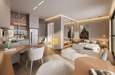 Apartamento com 1 dormitório à venda, 34 m² por r$ 646.000,00 - bigorrilho - curitiba/pr