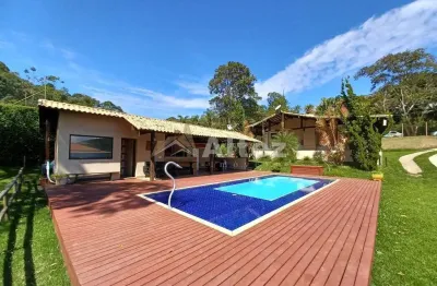 Casa de campo, 2 quartos (1 suíte), piscina quente, futebol, área gourmet, providência, teresópolis/rj