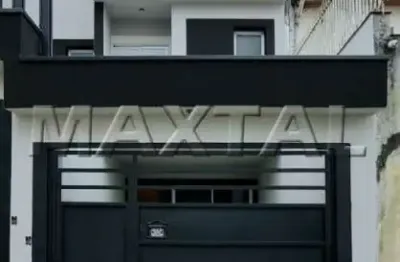 Sobrado novo, 114m², 3 dormitórios, todas suítes, 2 vagas de garagem, churrasqueira, em santana