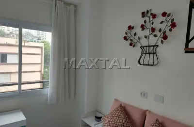 Apartamento, 28m², 1 dormitório, sala, cozinha, banheiro, em santana. mobiliado.