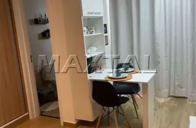 Studio mobiliado para locação em santana, de 30m²  1 suíte e cozinha americana.