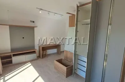 Studio para alugar, 26m² com sacada, armário, ar-condicionado, próximo ao metrô santana.